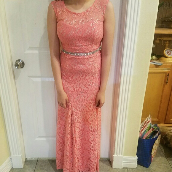 Salmon Lace Professional Dress